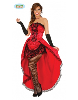 Disfraz de Burlesque Can-can rojo
